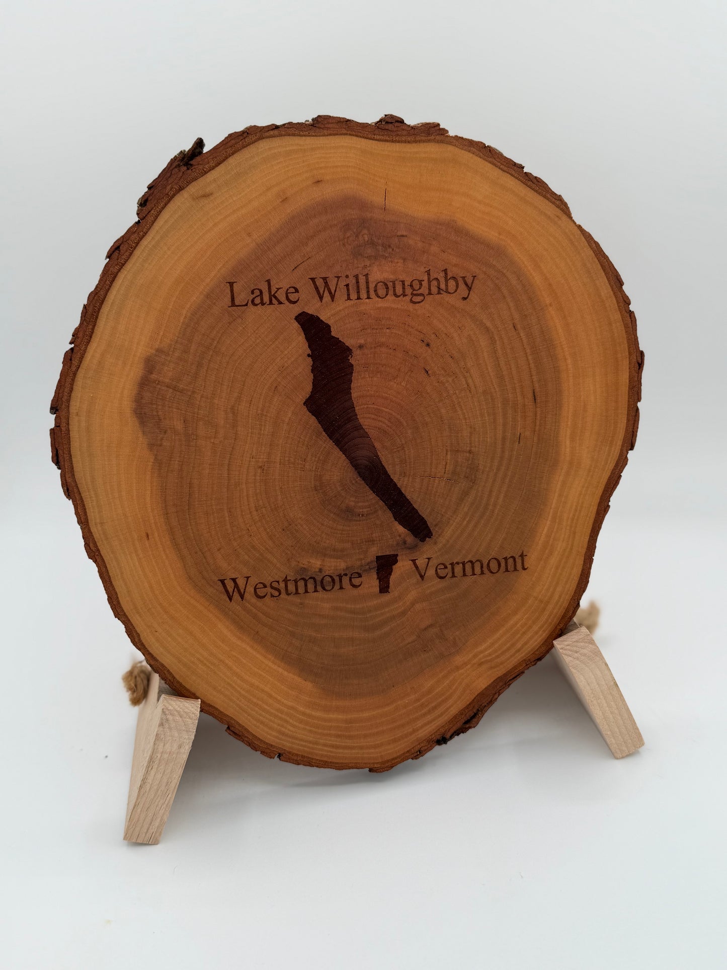 Lake Willoughby Engraving/ Cherry Round