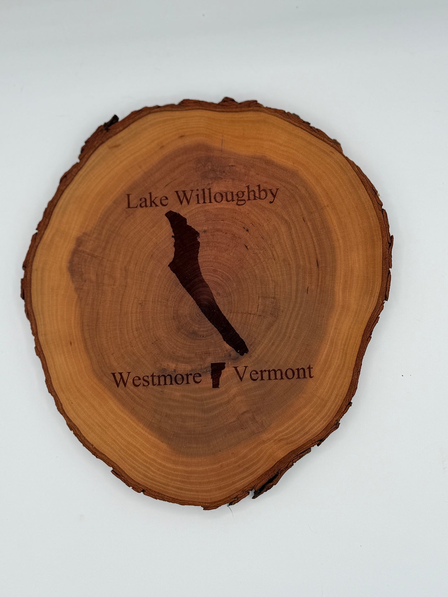 Lake Willoughby Engraving/ Cherry Round